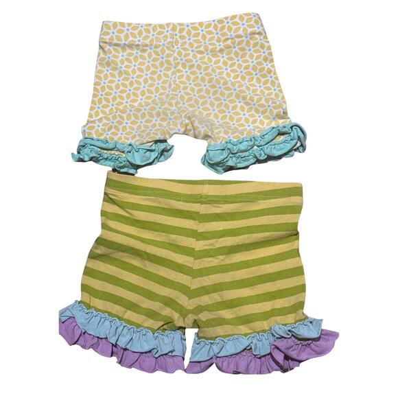 Matilda Jane Girls Size 2 Shorties Lot of 5 Ruffle Bottom Stretch Cotton Shorts - Picture 3 of 12